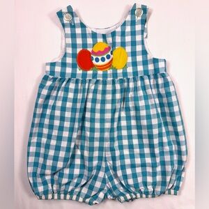 VINTAGE KELLY’S KIDS 80s 90s Baby Girls’ Gingham Easter Eggs Bubble Suit 24M